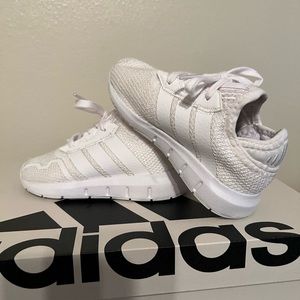 Adidas Tennis shoes, white. Toddler size 8K